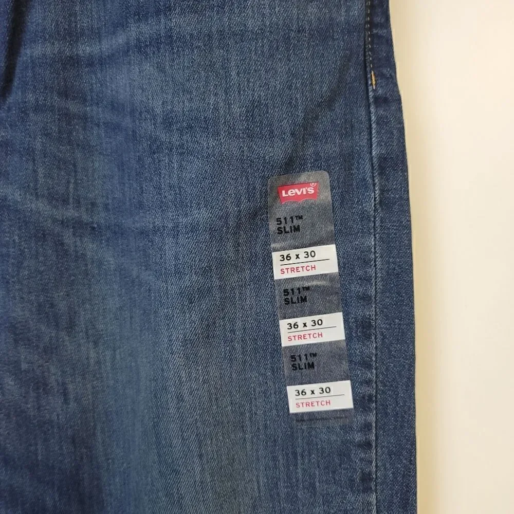 Levis mens 511 slim fit stretch jeans, 36x30